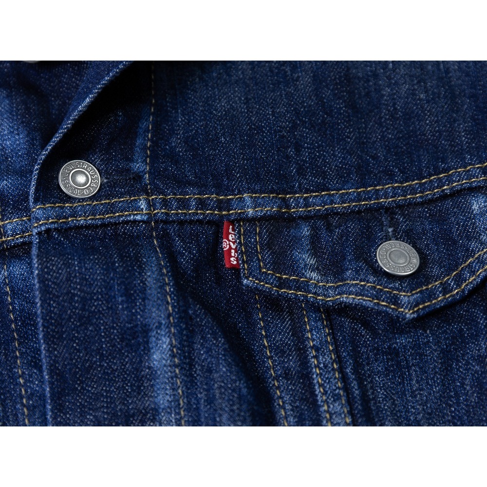 Levi's Mens Large Type III Trucker Denim Jacket Dark Wash Red Tab 72335-0007 - Picture 7 of 9